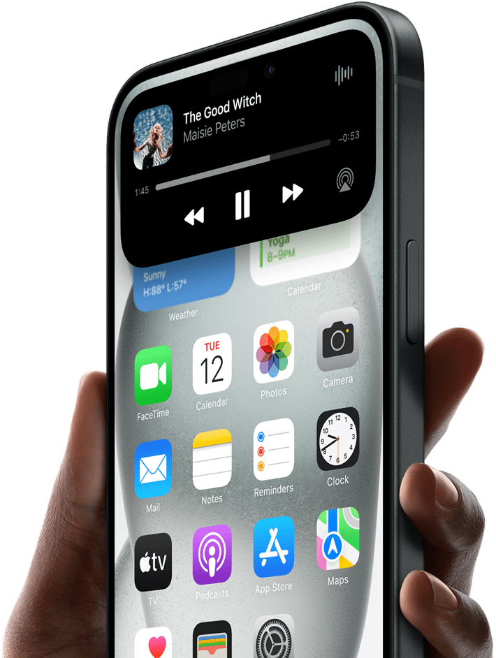 Dynamic Island na iPhonu 15